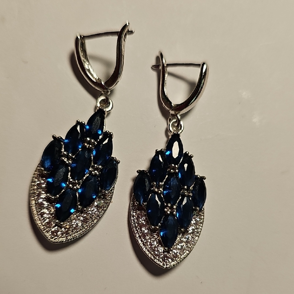 Faux Kyanite Earrings
